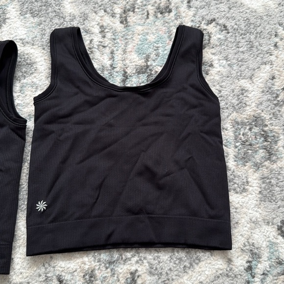 Bundle of Girls Athleta Ribbed Black Tank Tops - Picture 5 of 9